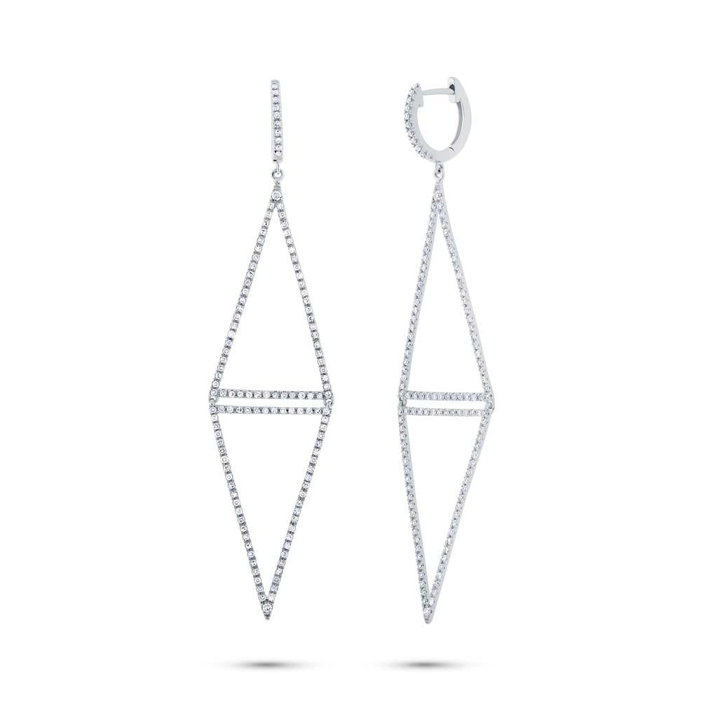 0.89CT DIAMOND TRIANGLE EARRING