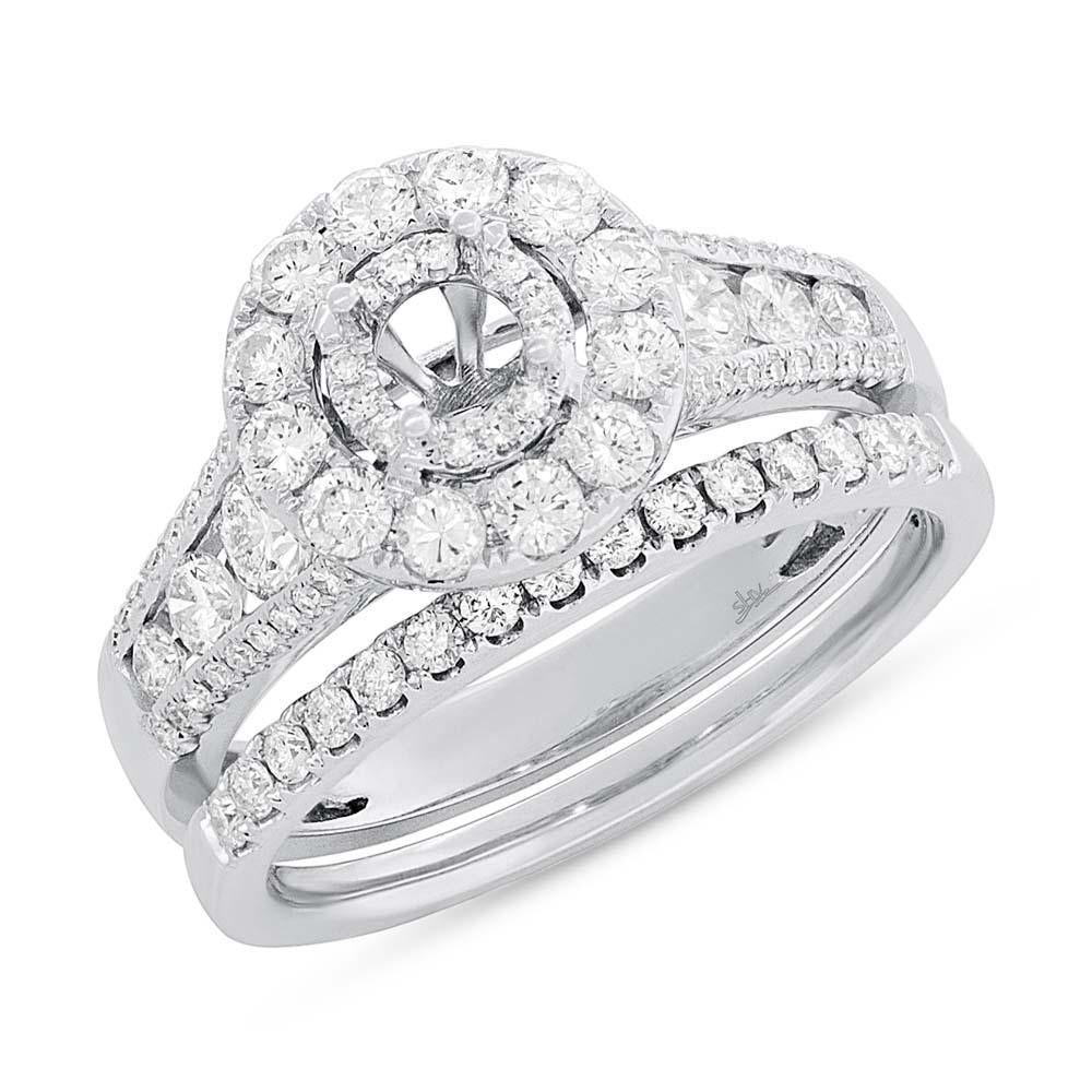 1.20CT DIAMOND SEMI-MOUNT RING 2-PC FOR 0.40CT-CTR