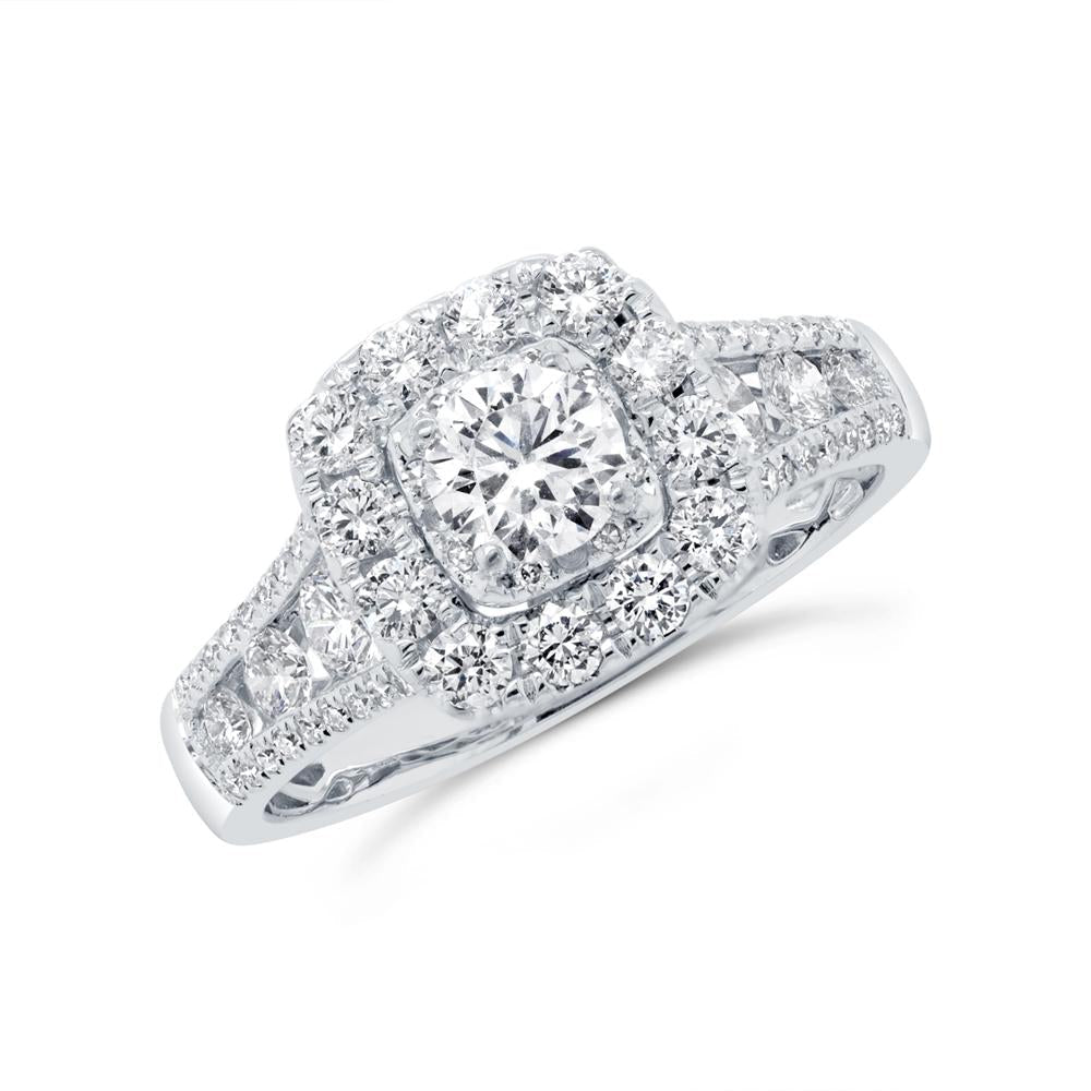 0.40CT-CTR(ROUND) 1.00CT-SIDE DIAMOND ENGAGEMENT RING