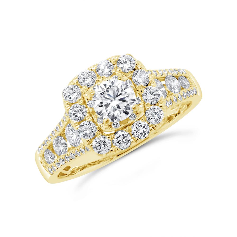 0.40CT-CTR(ROUND) 1.00CT-SIDE DIAMOND ENGAGEMENT RING