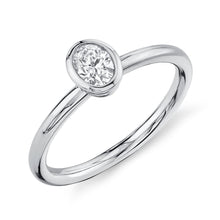 0.38CT DIAMOND BEZEL SOLITAIRE RING OVAL