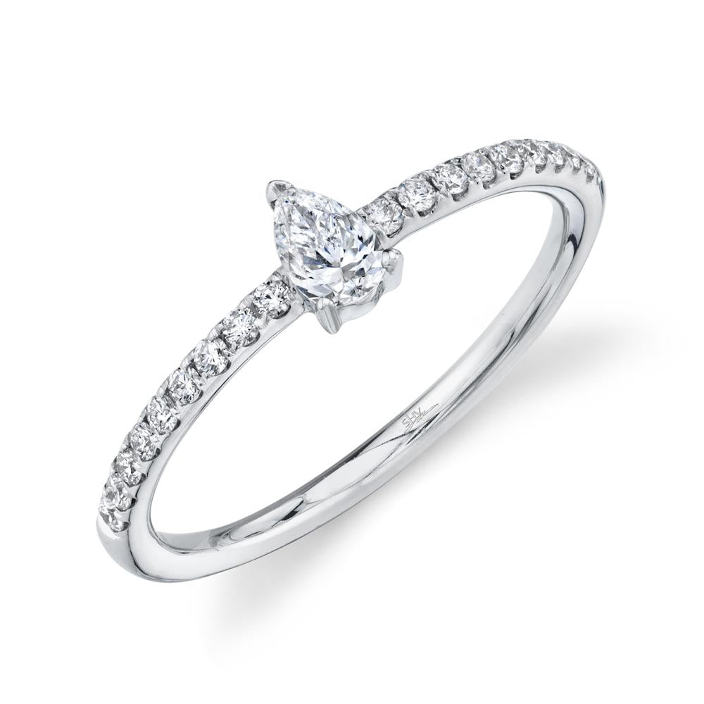 0.35CT DIAMOND PEAR RING