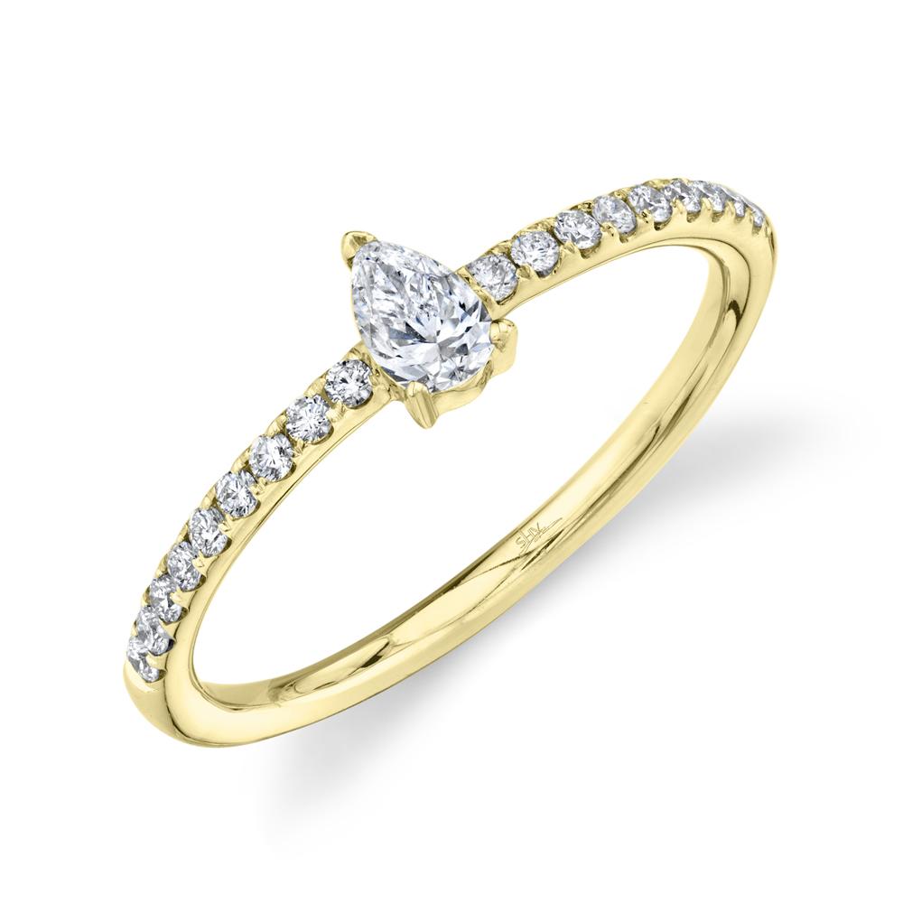 0.35CT DIAMOND PEAR RING