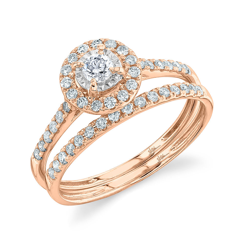 0.48CT DIAMOND WEDDING SET ROUND