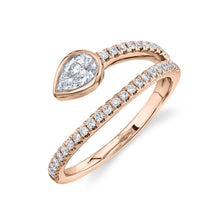 0.51CT DIAMOND PEAR BEZEL RING