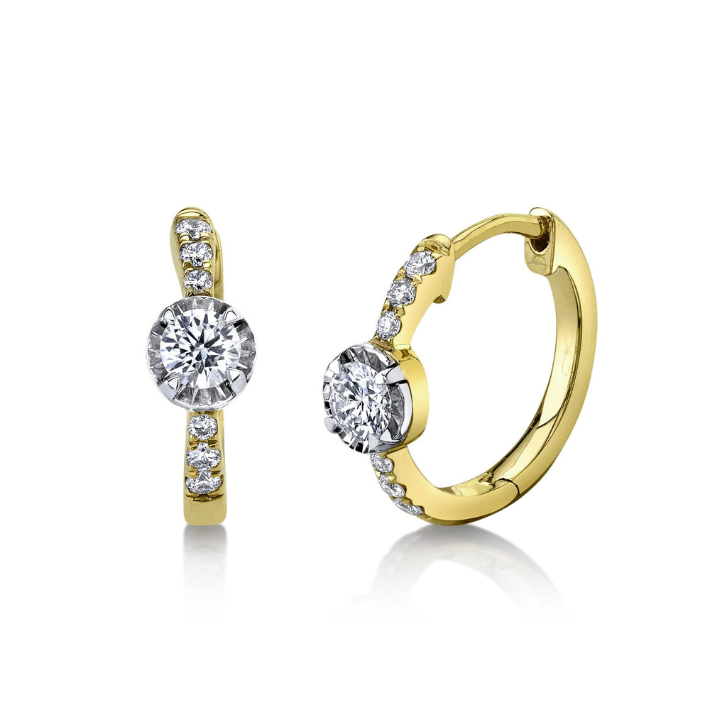 Shy Creation 0.26Ct Diamond Huggie Earring SC22007983