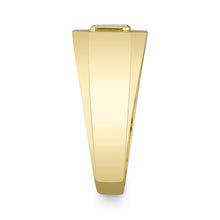 Shy Creation 0.31Ct Diamond Emerald Bezel Signet Ring SC22008533