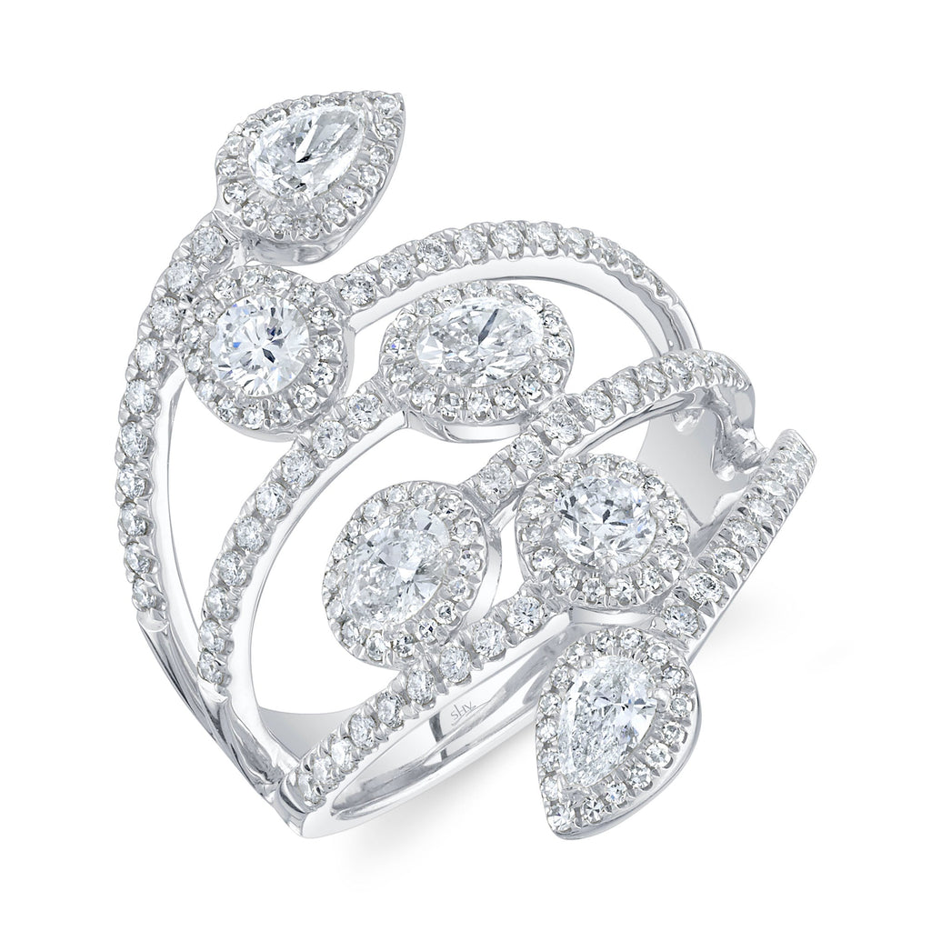 1.48CT DIAMOND OVAL PEAR RING