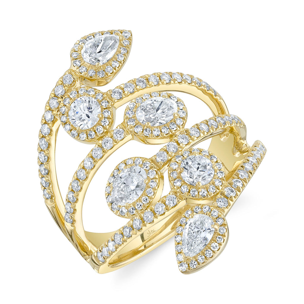 1.48CT DIAMOND OVAL PEAR RING