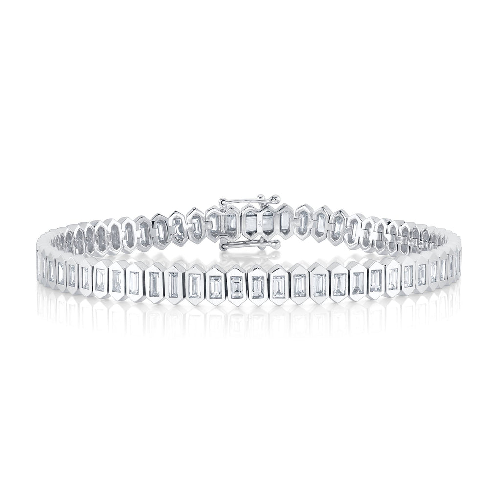 3.25CT DIAMOND BAGUETTE TENNIS BRACELET