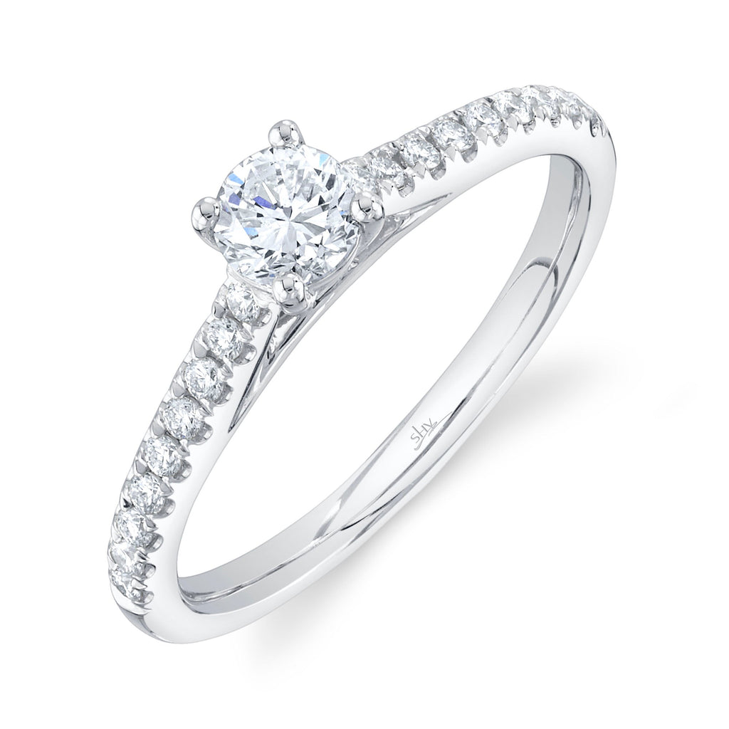0.40CT-CTR(ROUND) 0.19CT-SIDE DIAMOND ENGAGEMENT RING