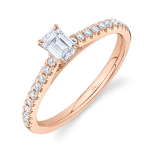 0.40CT-CTR(EMERALD) 0.19CT-SIDE DIAMOND ENGAGEMENT RING