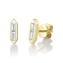 Shy Creation 0.18Ct Diamond Baguette Stud Earring SC22008794