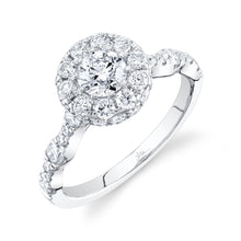 0.50CT-CTR(ROUND) 1.00CT-SIDE DIAMOND ENGAGEMENT RING