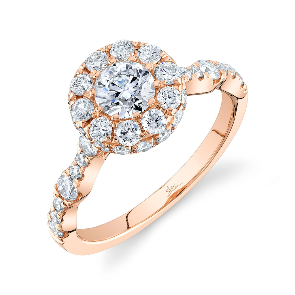 0.50CT-CTR(ROUND) 1.00CT-SIDE DIAMOND ENGAGEMENT RING