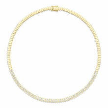 3.01CT DIAMOND BAGUETTE BEZEL TENNIS NECKLACE