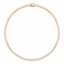 3.01CT DIAMOND BAGUETTE BEZEL TENNIS NECKLACE