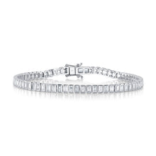 3.57CT DIAMOND BAGUETTE BEZEL TENNIS BRACELET