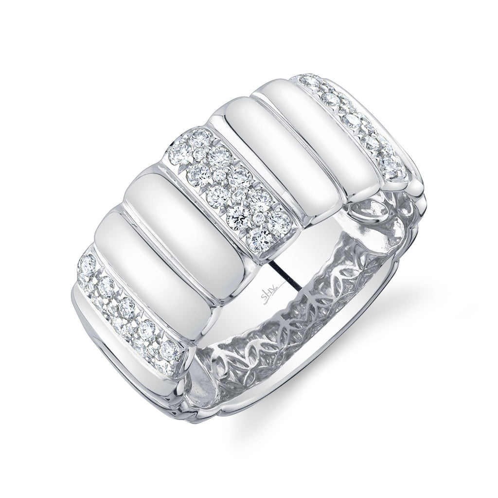 0.37CT DIAMOND RIBBED RING
