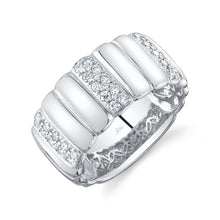 0.37CT DIAMOND RIBBED RING