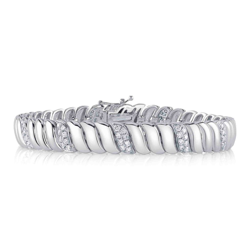 1.48CT DIAMOND RIBBED BRACELET
