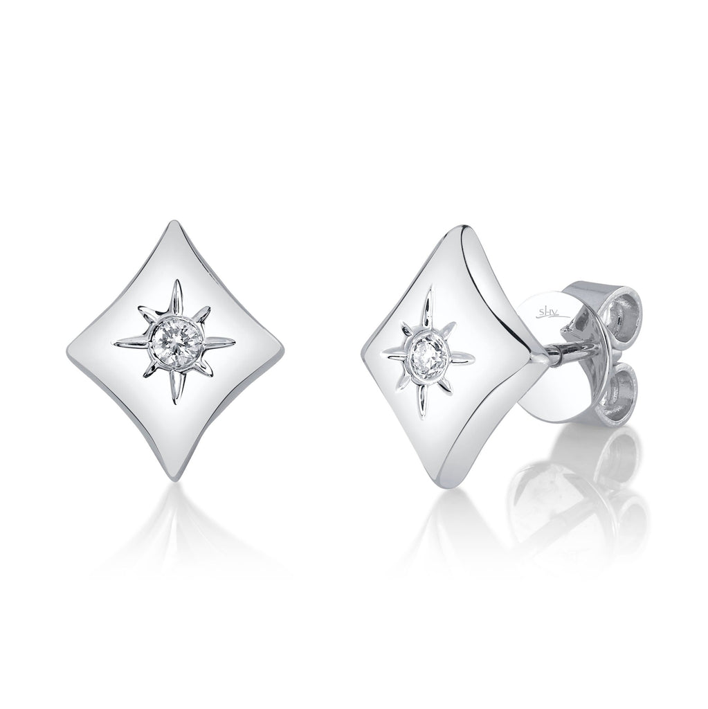Shy Creation 0.07Ct Diamond Stud Earring SC22009410
