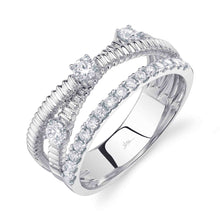 0.50CT DIAMOND RIBBED BRIDGE RING