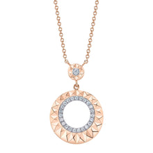 Shy Creation 0.13Ct Diamond Bezel Circle Necklace SC22009783