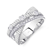 0.49CT DIAMOND RIBBED BRIDGE RING
