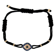 Shy Creation 0.13Ct Diamond & 0.22Ct Blue Sapphire Eye String Bracelet SC36212547