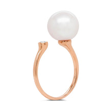Shy Creation 0.07Ct Diamond & Cultured Pearl Ring SC36213994