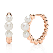 CULTURED PEARL HOOP EARRING