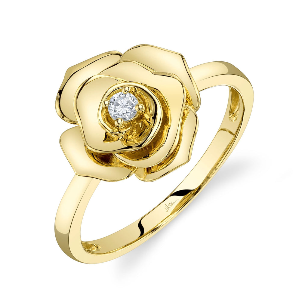 Shy Creation 0.07Ct Diamond Flower Ring SC36214960