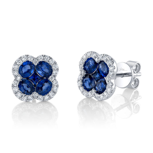 shy-creation-0-33ct-diamond-2-31ct-blue-sapphire-clover-stud-earring-sc41002223