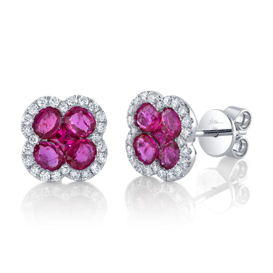 shy-creation-0-33ct-diamond-2-03ct-ruby-clover-stud-earring-sc41002232