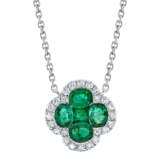 shy-creation-0-16ct-diamond-0-65ct-emerald-clover-necklace-sc41002238