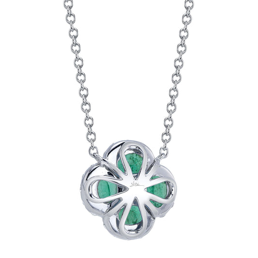 shy-creation-0-16ct-diamond-0-65ct-emerald-clover-necklace-sc41002238