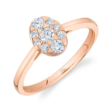 0.41CT DIAMOND OVAL CLUSTER RING