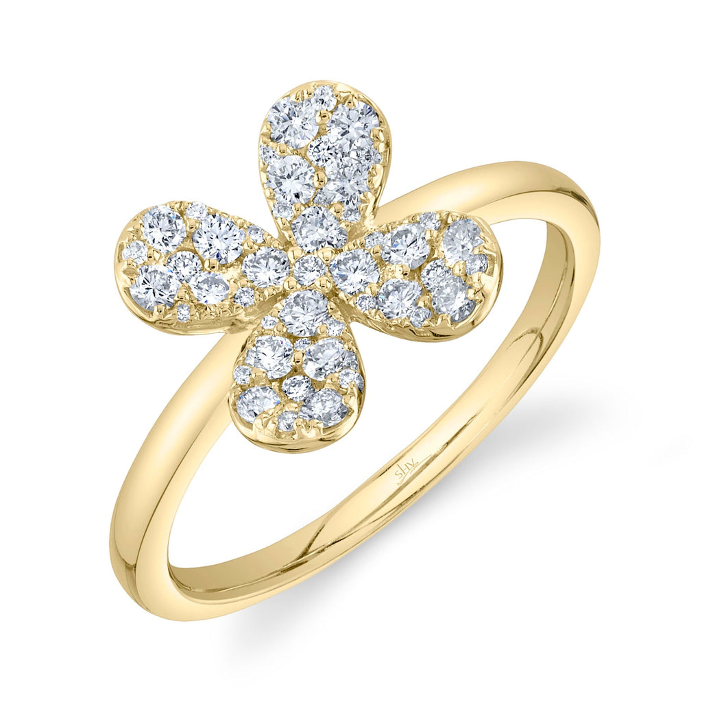 0.51CT DIAMOND FLOWER RING
