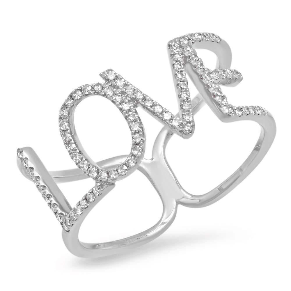 Shy Creation 0.20Ct Diamond "Love" Ring SC55001172