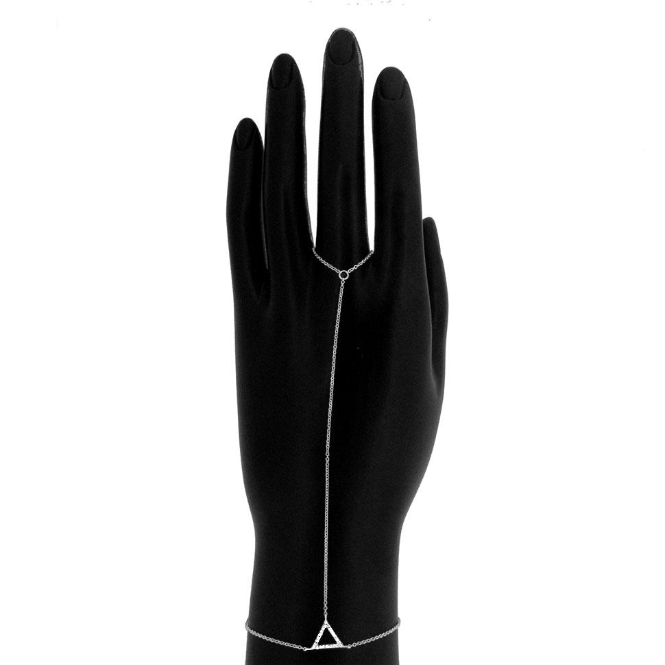 Shy Creation 0.07Ct Diamond Triangle Bracelet SC55001400