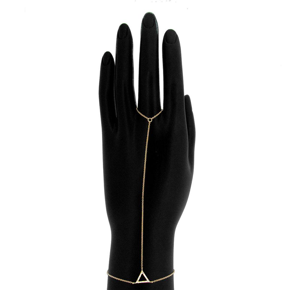 Shy Creation 0.07Ct Diamond Triangle Bracelet SC55001401