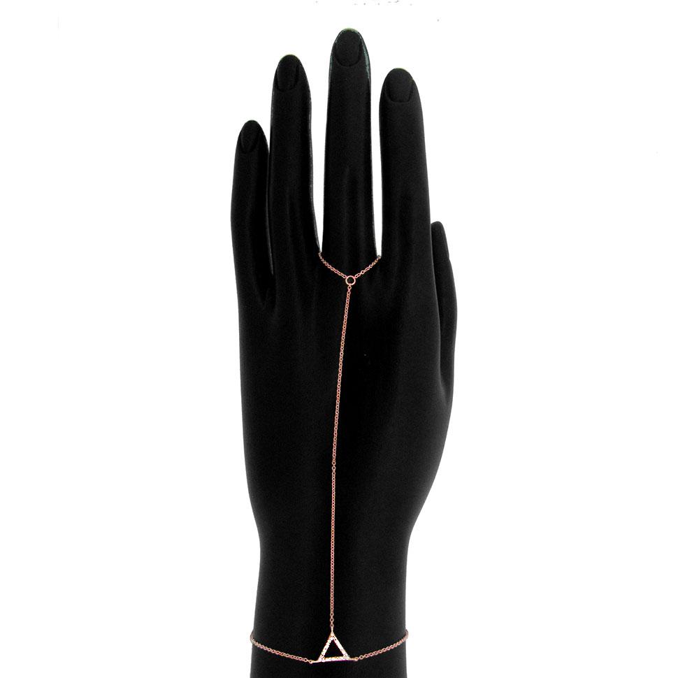 Shy Creation 0.07Ct Diamond Triangle Bracelet SC55001402