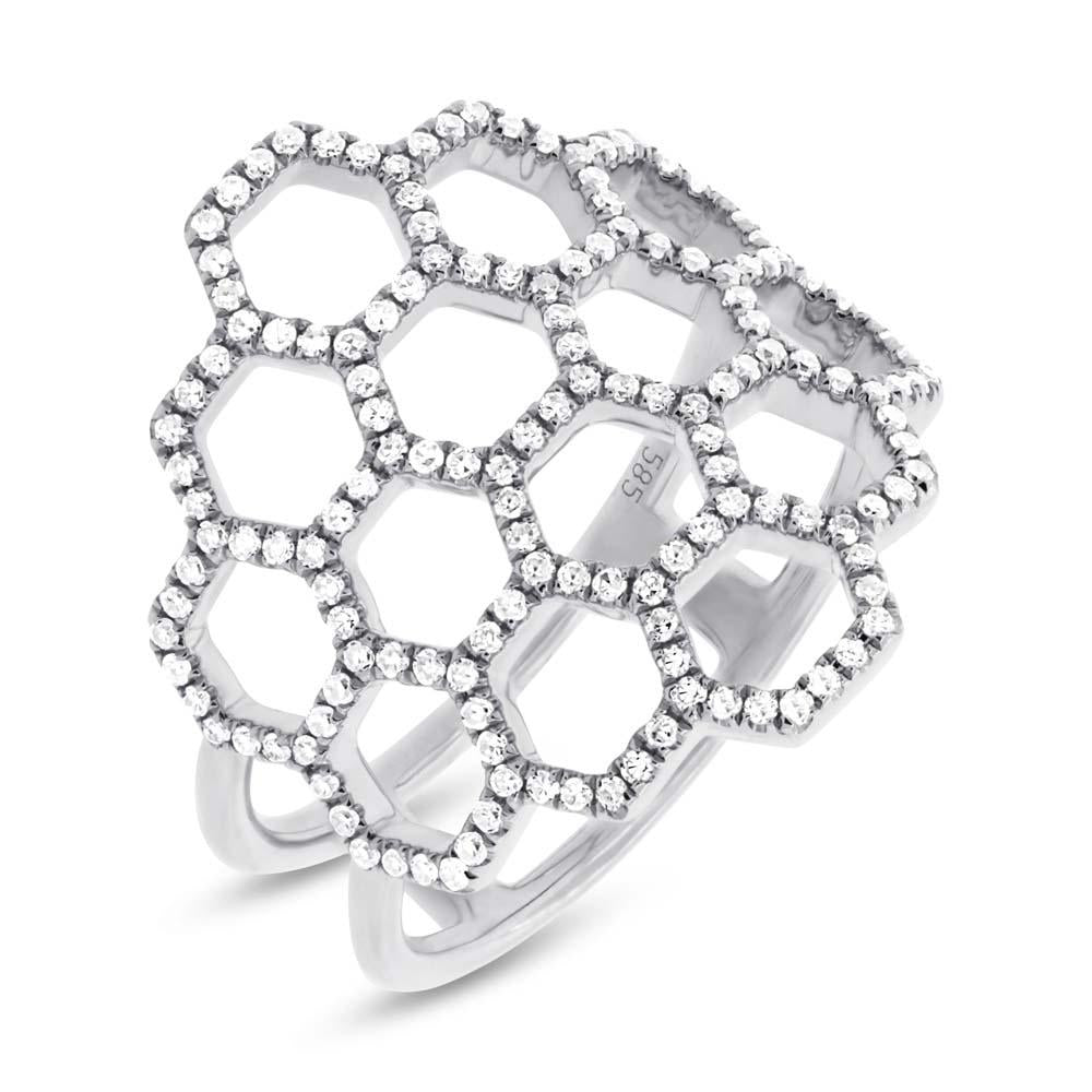 0.47CT DIAMOND HONEYCOMB RING
