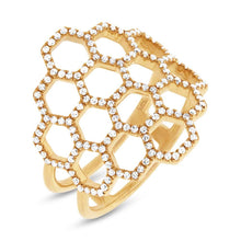 0.47CT DIAMOND HONEYCOMB RING