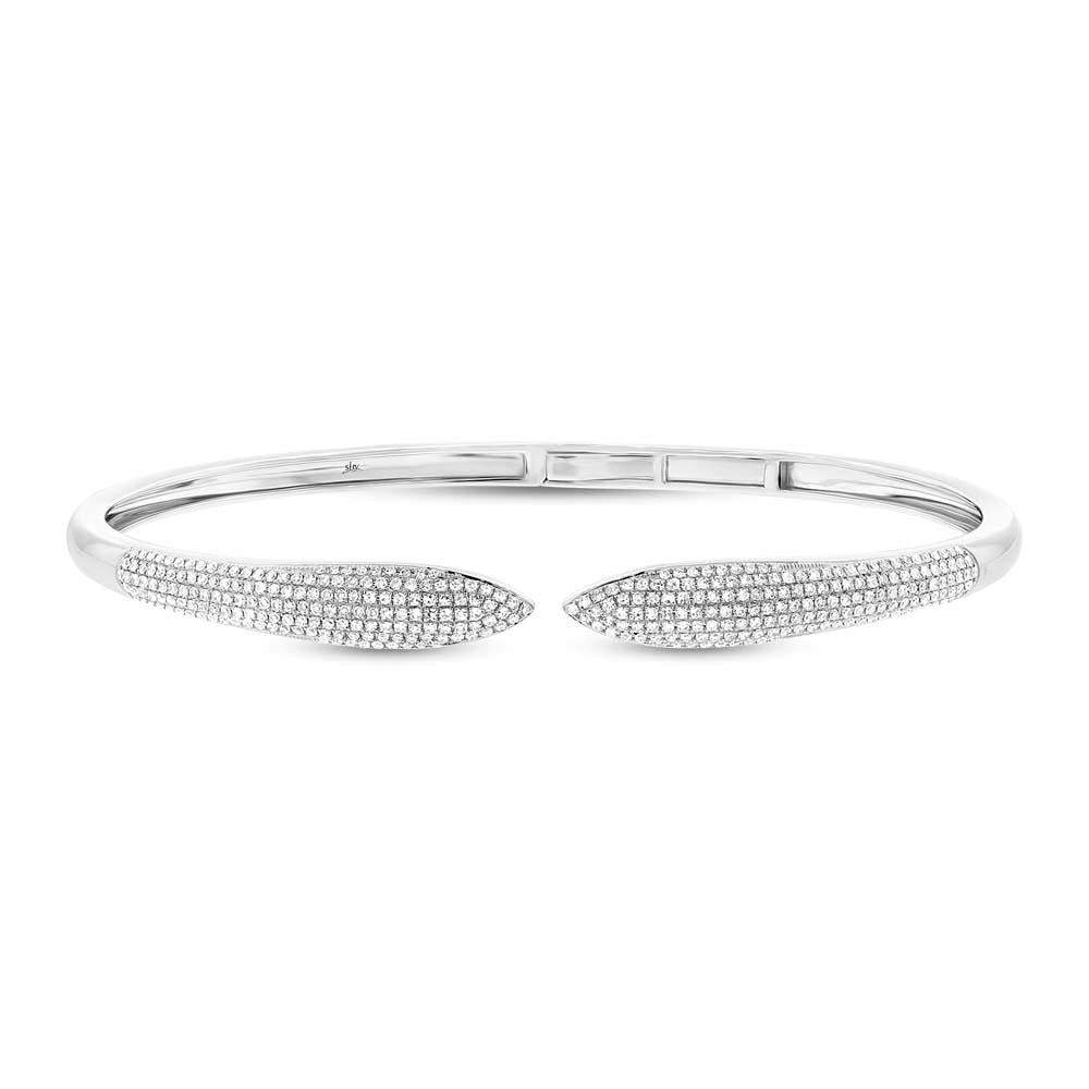 1.08CT DIAMOND PAVE CLAW BANGLE