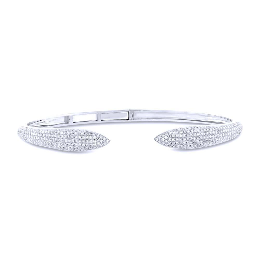 1.08CT DIAMOND PAVE CLAW BANGLE
