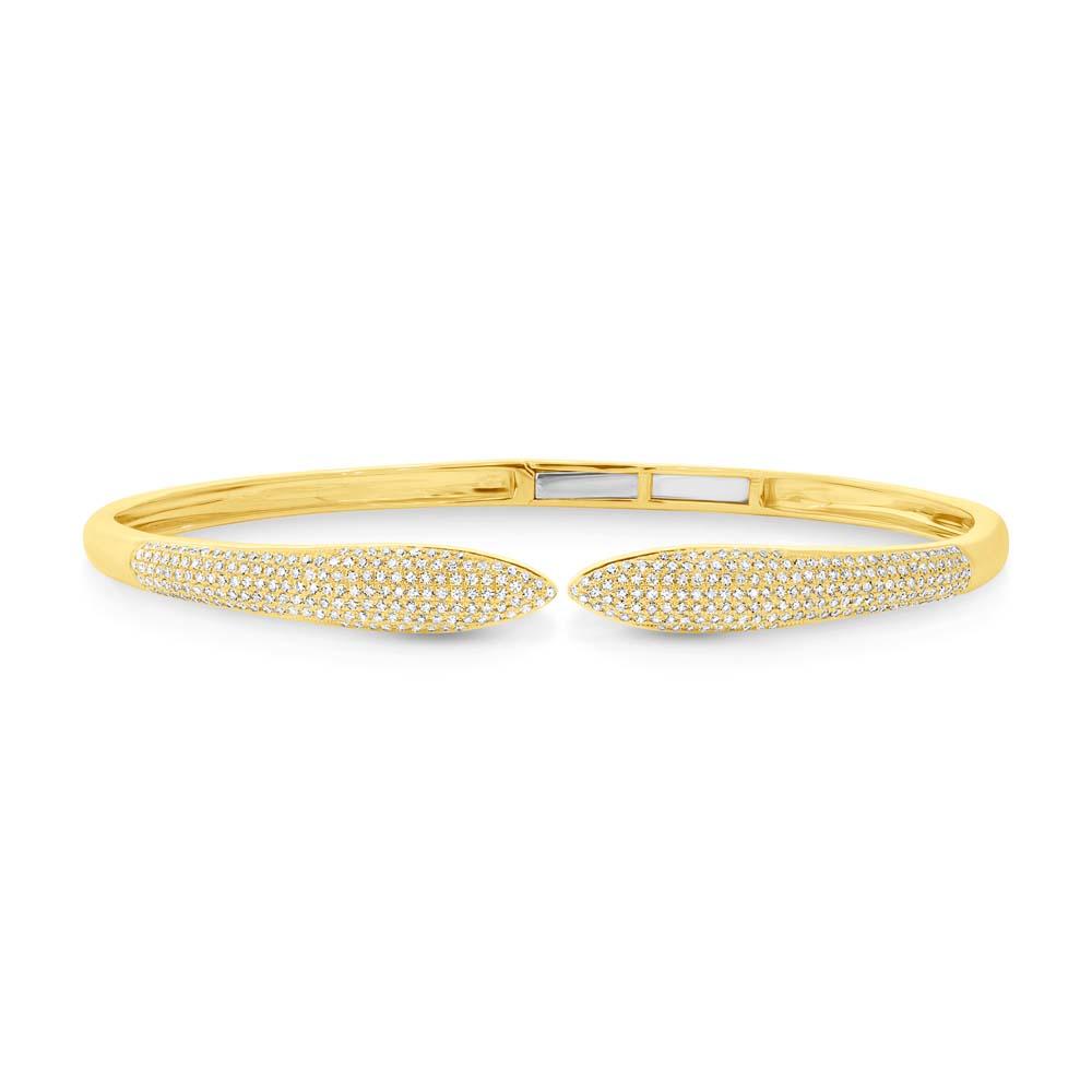 1.08CT DIAMOND PAVE CLAW BANGLE