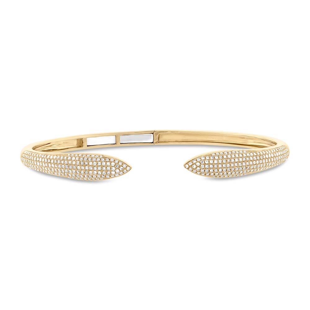 1.08CT DIAMOND PAVE CLAW BANGLE