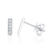 Shy Creation 0.08Ct Diamond Bar Stud Earring SC55002205